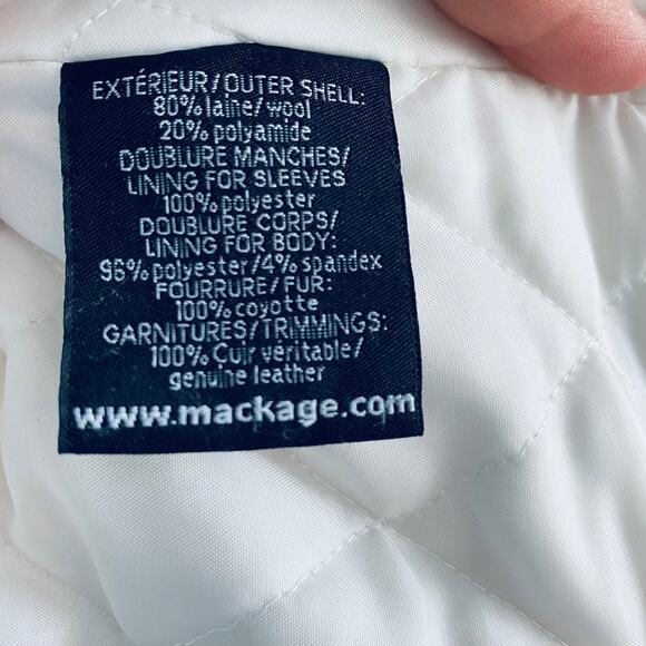 Mackage winter white wool long jacket - Picture 5 of 13